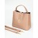 Bag Female Tout with zipper, beige color
