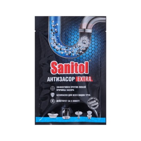 Sanitol remedy Extra anti -zero for cleaning pipes, 2 sache