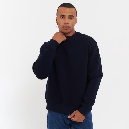 Male sweatshirt was launched, the color is dark blue, size 52 (xxl)