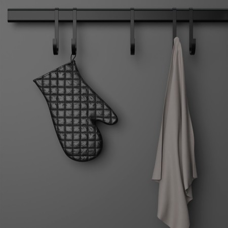 Railing system for the kitchen for 7 subjects of the share, 60.5 cm, black color-4