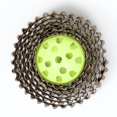 Bell ball with a bell, 5 cm, yellow-1