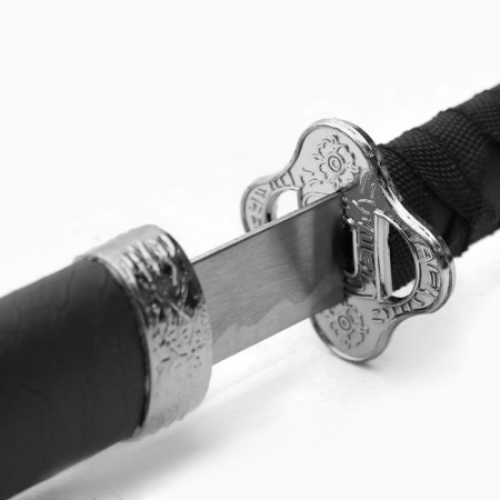 Souvenir weapon "Katana", on a stand, black scabbard for snake skin, matte 70 cm-4