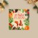 Happy New Year postcard, Squirrel 7 x 7 cm, New Year