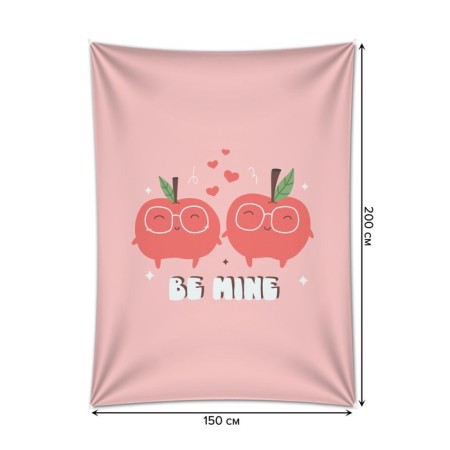 Decorative panel with photo printing "Happy Apples", vertical, size 150x200 cm-1