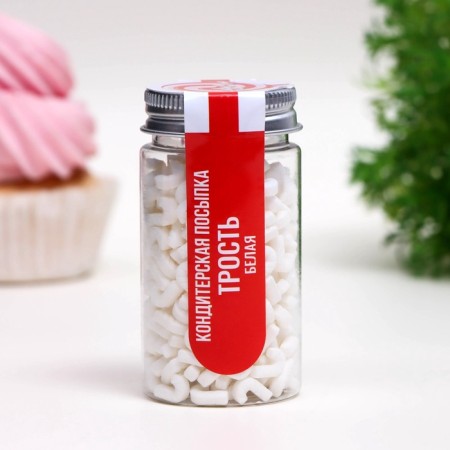 Sprinking confectionery "cane", white, 50 g-2