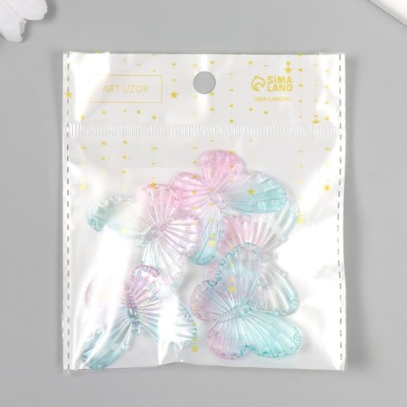 Decor for creativity Plastic "Blue-lilac butt" set of 5 pcs 3.2x4.1 cm-5