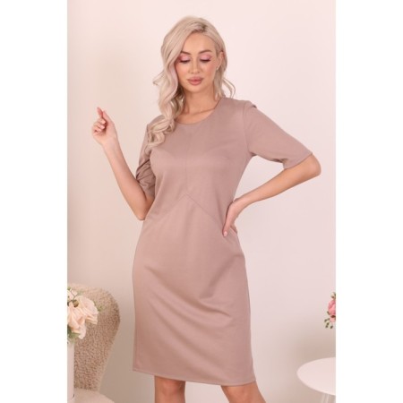 Women's dress, size 46, beige color-4