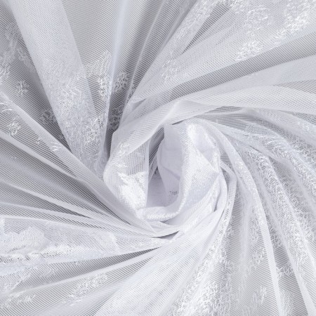 Tulle with a curtain tape 260x300 cm, white, PE 100%-3