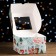 Packaging for 4 cupcakes with the Window "New Year's Post", 16 x 16 x 10 cm
