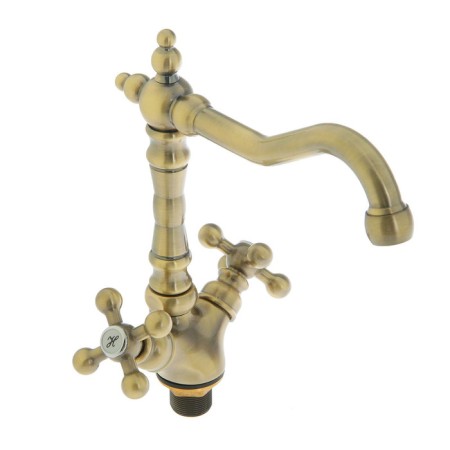 Accoona A4571C kitchen mixer, two -wound, with nut, brass, bronze color