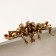 Polystone souvenir "Five frogs on vacation" Bronze 28.5x5x9.5 cm