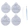 Christmas tree decoration for painting "Merry Christmas" 4 pcs., Brush