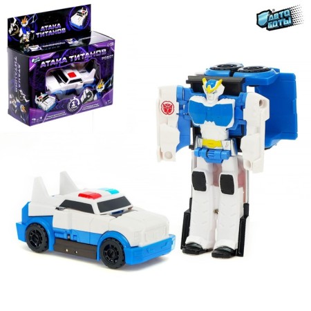 Police robot, transformed by one movement