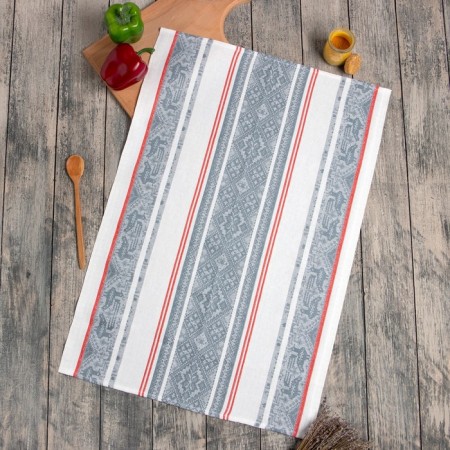 Towel 50x70 cm mix, jacquard b/s, cotton 55%, 45%flax 45%