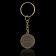 Metal key key, coin "No. 1", diam. 2.5 cm