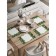 A set of napkins for setting the Christmas Vinette table, rectangular, rounded edges, size 30x46 cm, 4 pcs