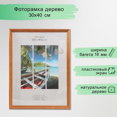 Photo frame tree "Image Art" C18 30x40 cm, (plastic screen), nut