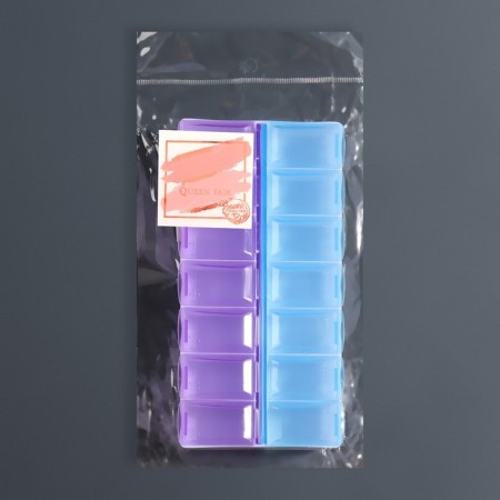 Organizer for decor, 14 cells, 14.5 × 7.3 × 2.5 cm, blue/purple color-2
