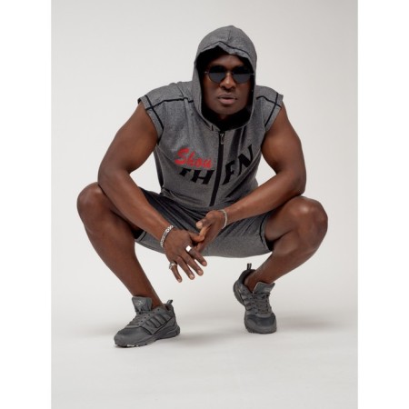 Male tracksuit, size 52-54, gray color-5