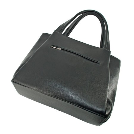 Female bag, artificial leather, black 33x11x26 cm-2