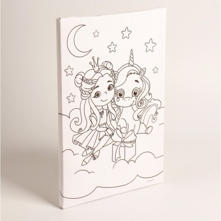 Picture on numbers for children "Princess with a unicorn", 20 x 30 cm-3