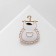 Brooch "Apron", white color in gold
