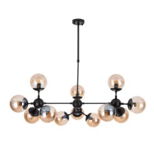 Bolla chandelier, 12x60W E14, black