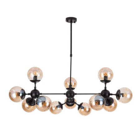 Bolla chandelier, 12x60W E14, black