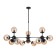 Bolla chandelier, 12x60W E14, black