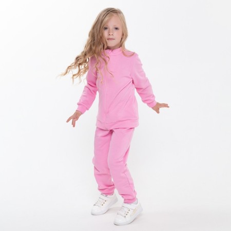 Costume (jumper, trousers) Children's launch, pink color, height 110 cm-2