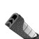 Protective lining on the door circuit, metal core, 5 m, black