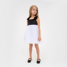 Dress elegant children's KAFTAN, p. 28 (86-92 cm), black/white