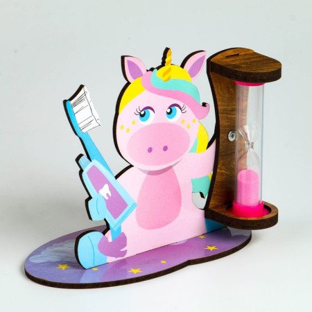 Sanding clock for brushing the teeth "Unicorn", timer 3 minutes-1