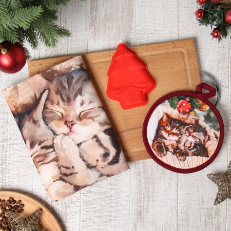 Set of Gift Ethel "Happy Together": a towel 40x70 cm, a baking form, grabbed 1041983