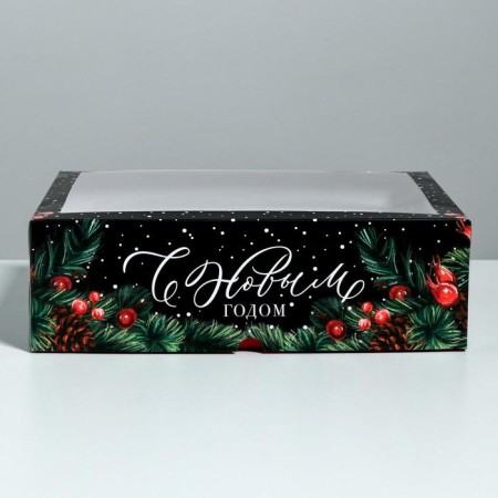 Capcake box "Happy New Year" 25 x 33 x 10 cm, new year-3
