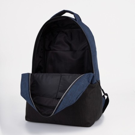 A backpack on a zipper, "saxi", a laptop department, blue color-7