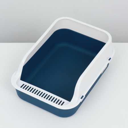 Toilet with an side, 40x29x15 cm, blue-2