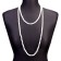 Carnival beads for pearls, 1.5 m, 8 mm, white color
