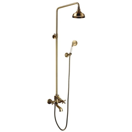 Lemark Vintage LM2862B shower system, tropical shower, shower, brass, bronze