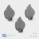 Savanna self -adhesive hook "Leaflets", 3 pcs