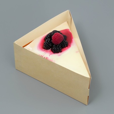 Cake box with a fork, confectionery packaging "Kraft", 14 x 9 x 12 cm-5