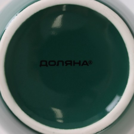 Mug Porcelain Dolyana "Emerald. Line ", 350 ml, green color-4