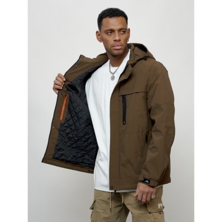 Male spring jacket, size 48, brown color-7