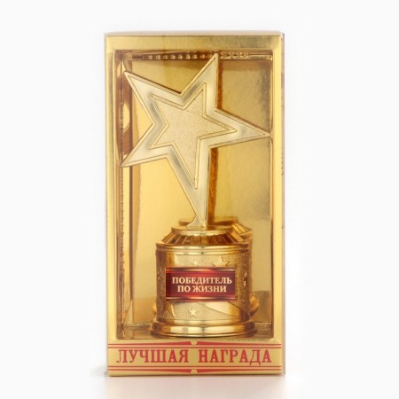 Cup Award Figure: Star of a cast “winner in life” gold, plastic, 16.5 x 6.3 cm.-7