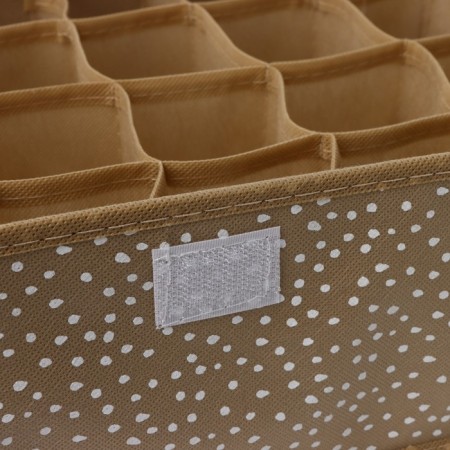Organizer for storing linen of the Dolyan "Points", 24 cells, 38 × 30 × 12 cm, beige color-3