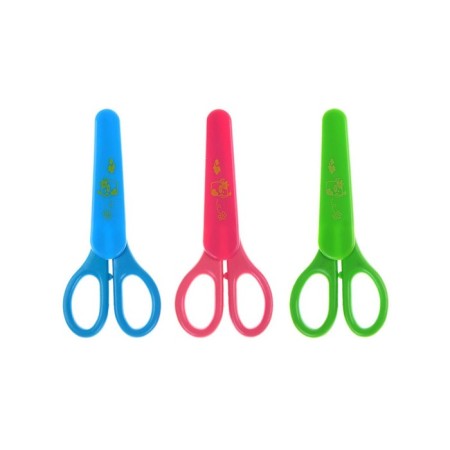 Scissors 12.5 cm, in a plastic in a case, rounded ends, in a cardboard box, a mix
