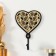 Decorative tree “Heart with leaves” Black, mirror 4.3x12.4x19 cm