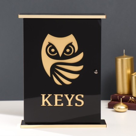 Keywater tree "Eagle owl" black, mirror 6x22.3x29.5 cm