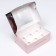 Packaging for 6 cupcakes with a window, "roses", 25 x 17 x 10 cm