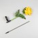 Garden lamp on the solar battery "Chrysanthemum Yellow", 75 cm, 1 LED, glow white